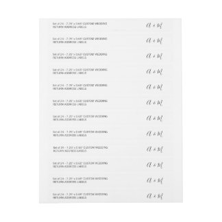 Bande Pour Adresse De Retour Script 24x do-it-yourself personnalisé Mince Maria