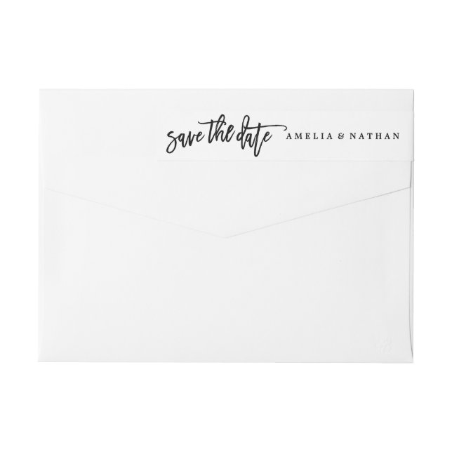 Bande Pour Adresse De Retour Script Enregistrer La Date Mariage Enrouler Autour (Dos)