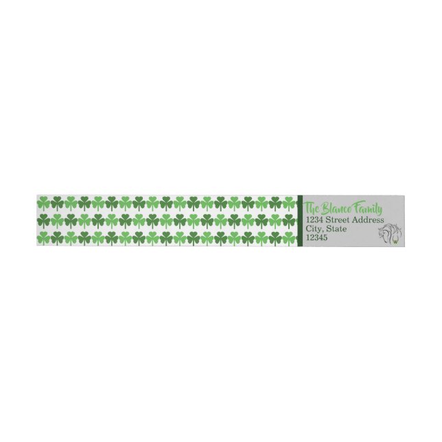 Bande Pour Adresse De Retour Shamrock (Individuel)