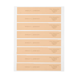 Bande Pour Adresse De Retour Simple Terracotta Moderne Mariage de calligraphie