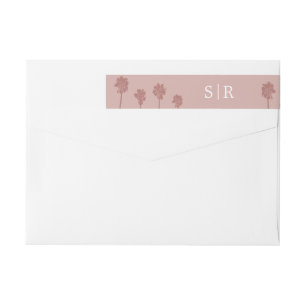 Bande Pour Adresse De Retour Suite Mariage Romance Palm Tree