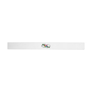 Bande Pour Adresse De Retour Symbole d'infini avec Rose arc-en-ciel