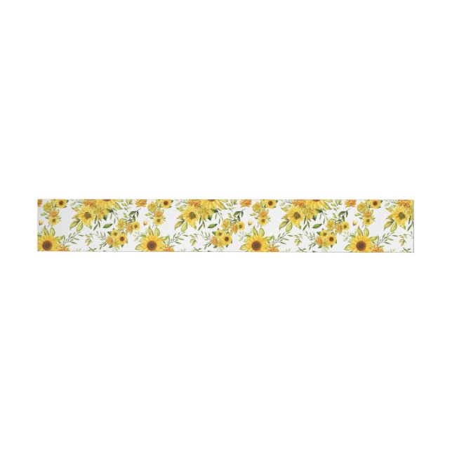 Bande Pour Adresse De Retour Tournesol à l'aquarelle 8 (Individuel)