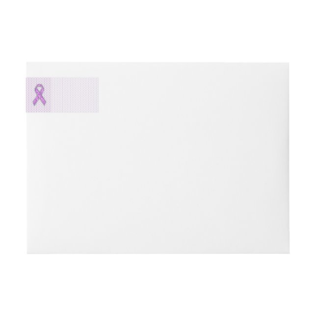 Bande Pour Adresse De Retour Tricot de sensibilisation au ruban rose cristal (Devant)