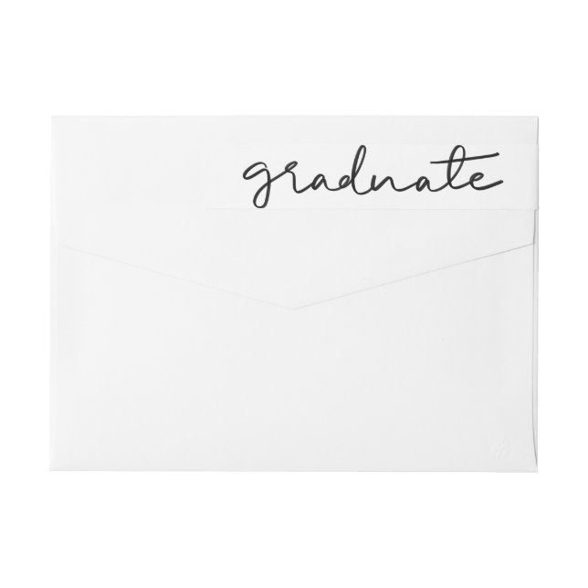 Bande Pour Adresse De Retour Typographie moderne minimaliste (Dos)