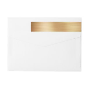 Bande Pour Adresse De Retour Vide Faux Gold Foil