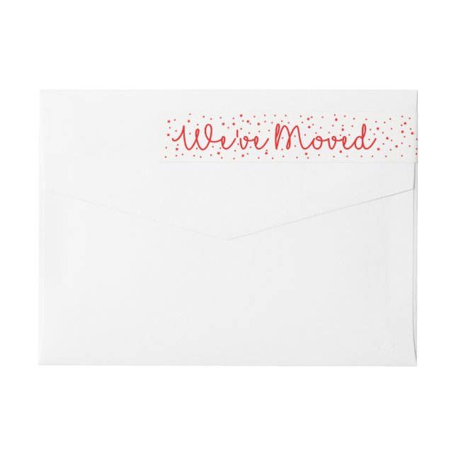 Bande Pour Adresse De Retour We've Moved Snowflake wraparound (Dos)