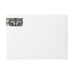 Bande Pour Adresse De Retour Wolf Woodland Portrait inspirant