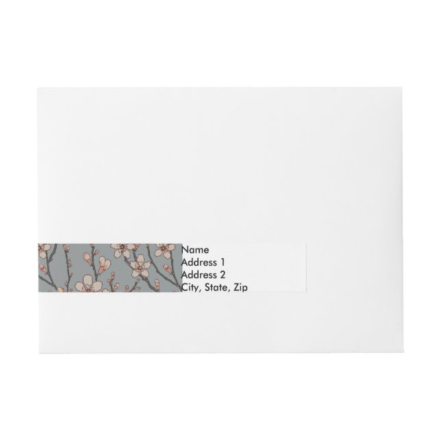 Bande Pour Adresse Élégant Motif Fleur rose Douce Fleur Fleur de Ceri (Devant)