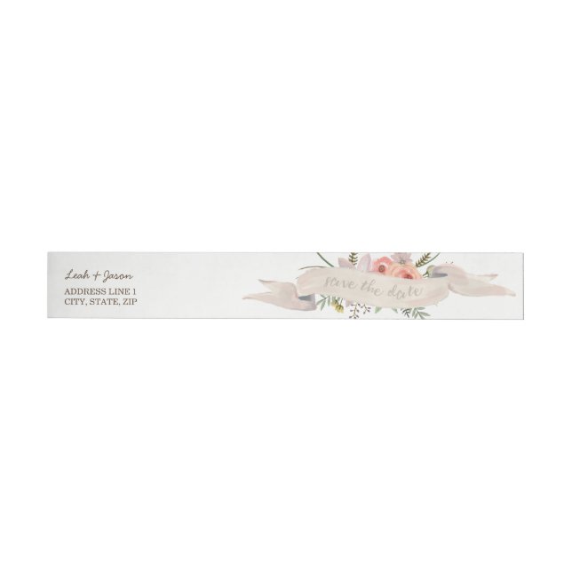 Bande Pour Adresse Enrouler floral de Boho autour de l'étiquette de (Individual)