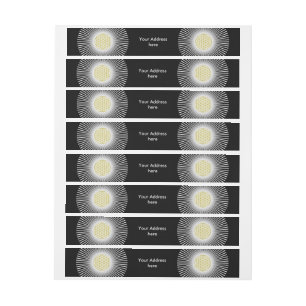 Bande Pour Adresse Fleur de la vie / Blume des Lebens - rayons blancs