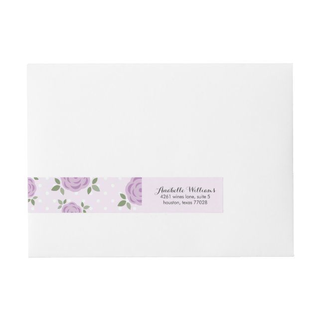 Bande Pour Adresse Fleurs de lavande délicates (Devant)