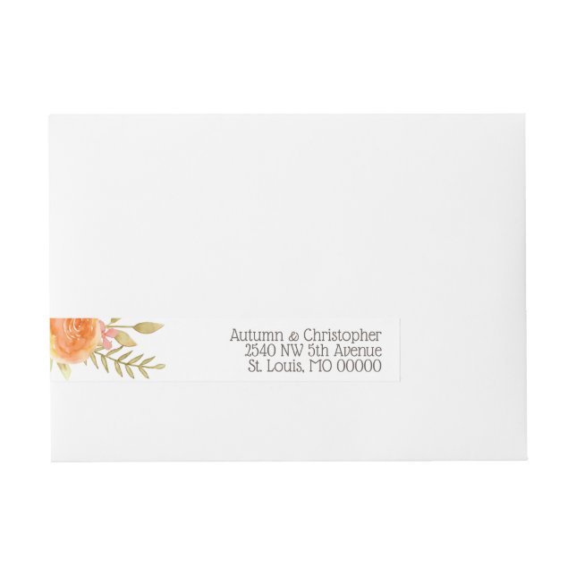 Bande Pour Adresse Flore d'aquarelle Pastel (Devant)