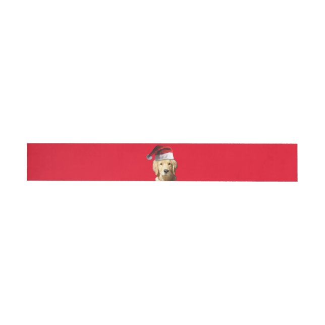 Bande Pour Adresse Golden Retriever portant le Père Noël (Individual)