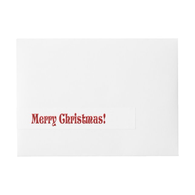 Bande Pour Adresse Joyeux Noël simple main Lettré (Devant)