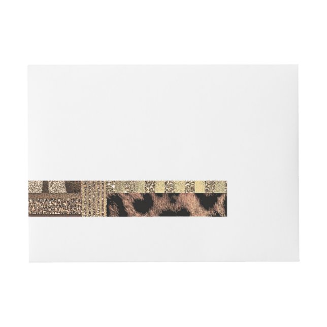 Bande Pour Adresse Lioness Safari Chic Jungle Glam Anniversaire moder (Devant)