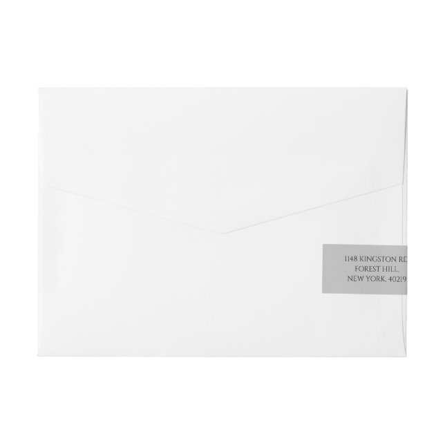 Bande Pour Adresse mariage simple moderne bleu clair envelopper le ét (Dos)