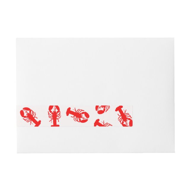 Bande Pour Adresse Motif animal de homard rouge mignon (Devant)