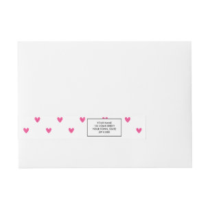 Bande Pour Adresse Motif rose mexicain de coeurs de parties