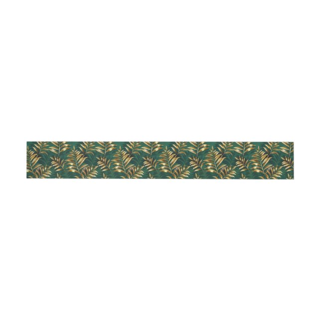 Bande Pour Adresse Motif sans couture avec des fougères dorées (Individual)