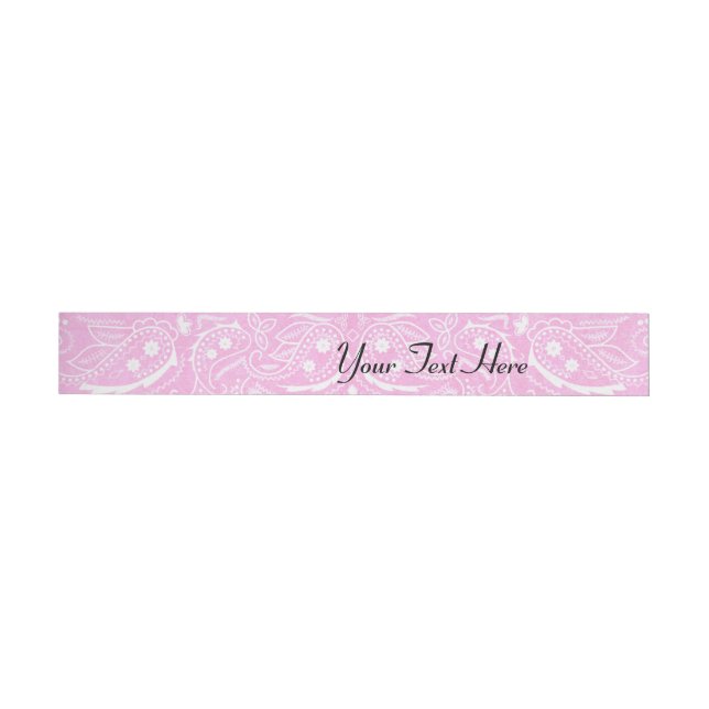 Bande Pour Adresse Pink Rustic Paisley Country Western Invitation (Individual)