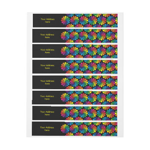 Bande Pour Adresse Points colorés et Motif circulaire + votre arrière