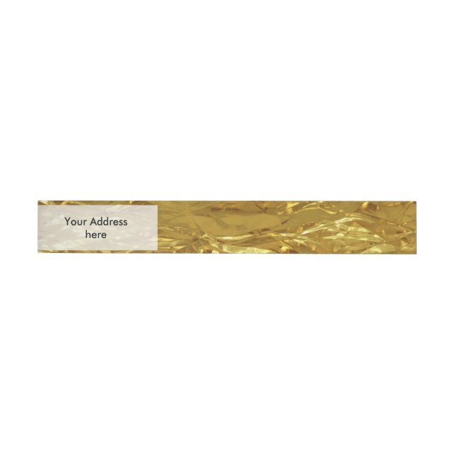 Bande Pour Adresse PURE GOLD FOIL Motif + votre texte / photo (Individual)