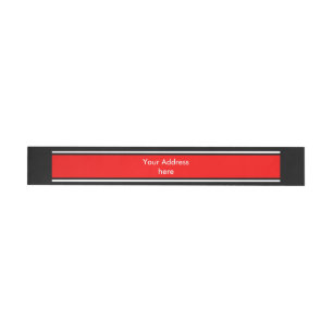 Bande Pour Adresse RAYURES de SPORTS - blanc noir rouge + votre texte