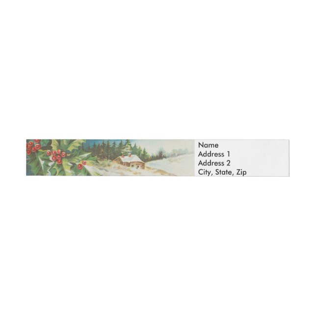 Bande Pour Adresse Scène de Noël Hiver de neige blanche (Individual)