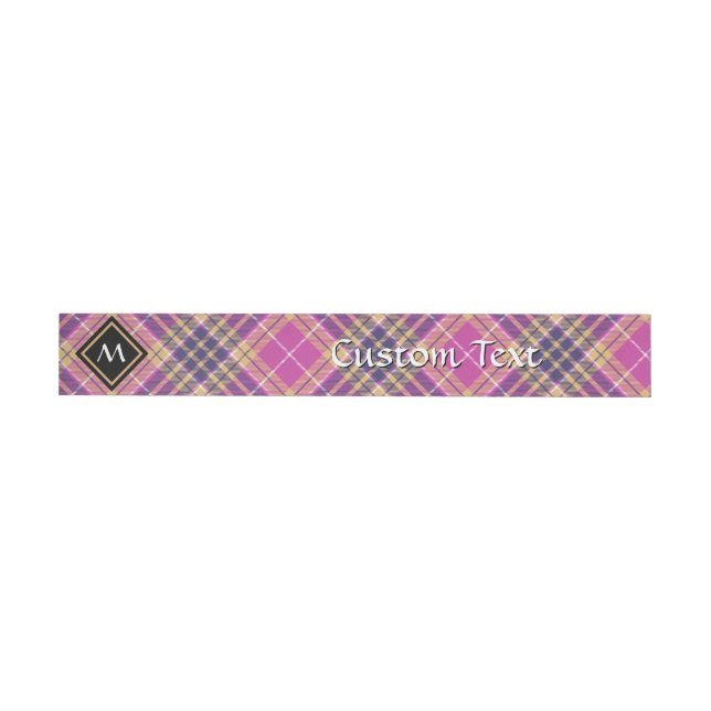 Bande Pour Adresse Tartan rose, or et bleu (Individual)
