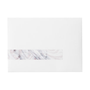 Bande Pour Adresse Touche de Rose blanc & gris marbre brun brun brun
