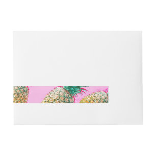 Bande Pour Adresse Tropical Ananas rose marbre moderne Party