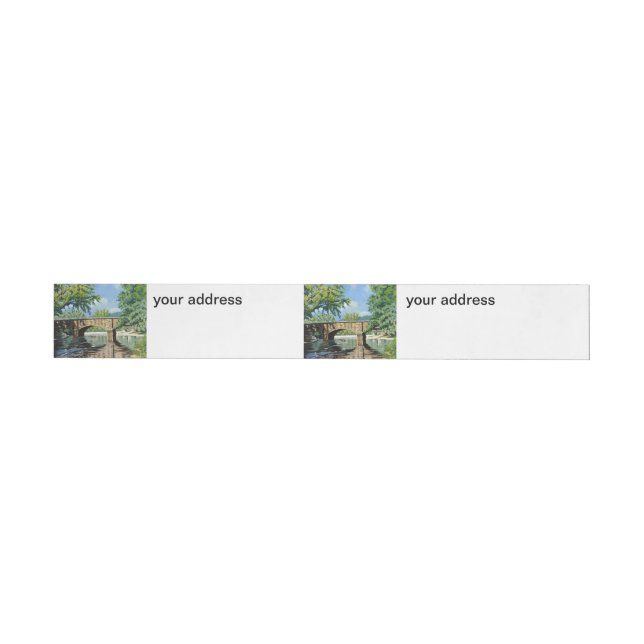 Bande Pour Adresse Vue pittoresque du Missouri Trout Stream Fishing (Individual)