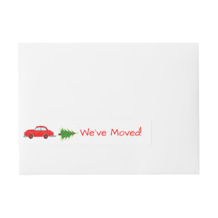 Bande Pour Adresse We've Moved Car and tree Christmas