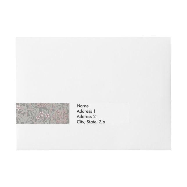 Bande Pour Adresse William Morris Jasmine Motif de fleurs (Devant)
