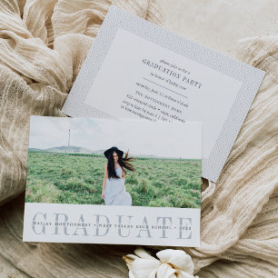Bande simple   Photo Graduation Party Invitation