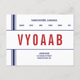 Bande Stylisée Rétro Carte QSL