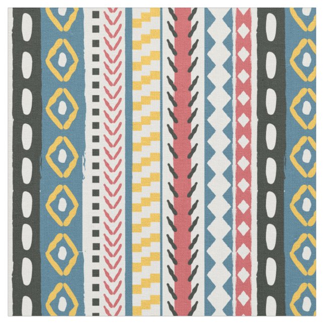 Bande Tribale Coquine, Tissu D'Impression Boho Col (Fermer)