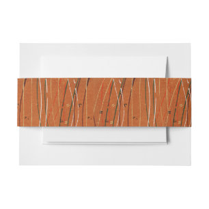 Bandeau De Faire-part Abstrait japonais Wavy Red Stripes