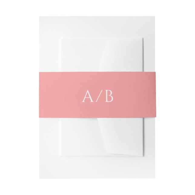 Bandeau De Faire-part Addison Pink Classic Mariage élégant (Devant example)