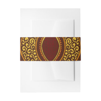 Bandeau De Faire-part African Ankara Maroon Floral Belly Band
