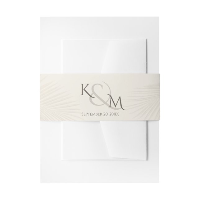 Bandeau De Faire-part Agence Ampersand Plage Palmier Tropical (Devant example)