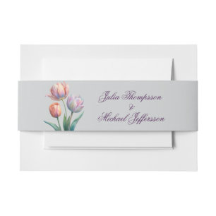 Bandeau De Faire-part Ambiance romantique et poétique Pastel Tulips