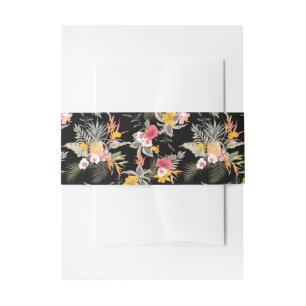 Bandeau De Faire-part Ananas et fleurs tropicales