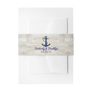 Bandeau De Faire-part Ancre de la Marine et mariage de Driftwood Beach