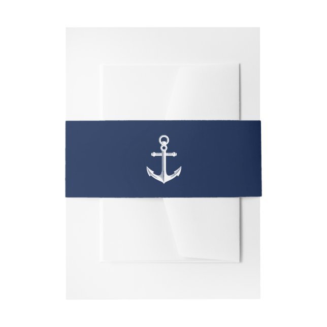 Bandeau De Faire-part Ancre Mariage marine (Devant example)