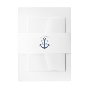 Bandeau De Faire-part Ancre marine nautique Mariage de monogramme