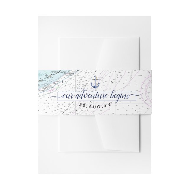 Bandeau De Faire-part #Ancre nautique #Mariage | Sud #Floride (Devant example)