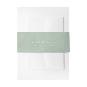 Bandeau De Faire-part Anemones Sage & Dusty Green Eucalyptus Mariage