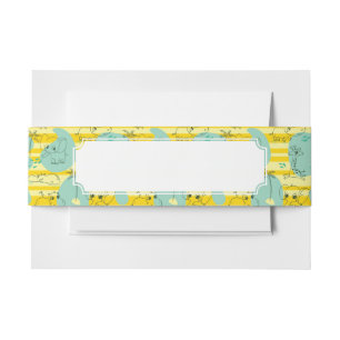 Bandeau De Faire-part Animaux mignons jouant avec de l'eau 2